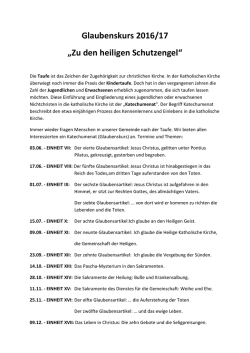 Glaubenskurs 2016-2017 - Katholische Kirchengemeinde Hennigsdorf