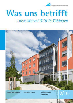 Hauszeitschrift - Evangelische Heimstiftung