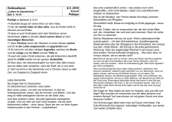 Himmelfahrt und Pfingsten &ndash; Leben im dazwischen