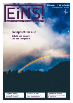 EiNS-Magazin 2/2016 - Deutsche Evangelische Allianz