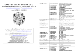 Gottesdienstordnung