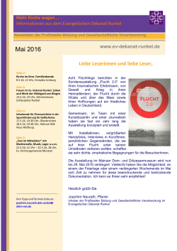 Newsletter 39_2009 - Evangelisches Dekanat Runkel