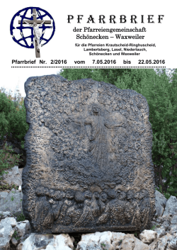 pfarrbrief - Kirchengemeinde Waxweiler
