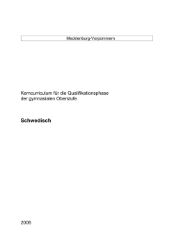 Kerncurriculum Schwedisch