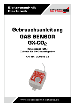 GAS SENSOR GX-CO2 Gebrauchsanleitung