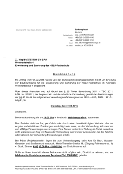 Baubewilligung, Weinhartstr. 4, Bundesimmobilienges. m. b. H., Gz