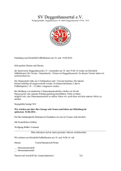 in der offiziellen Einladung