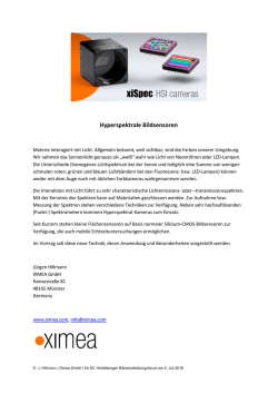 Hyperspektrale Bildsensoren - Heidelberger Bildverarbeitungsforum