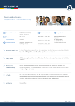 Integrationskurs - mit Alphabetisierung
