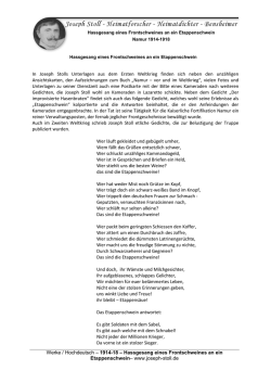 Hassgesang eines Frontschweines an ein