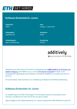 Software-Entwickler/in Junior Software-Entwickler-/in