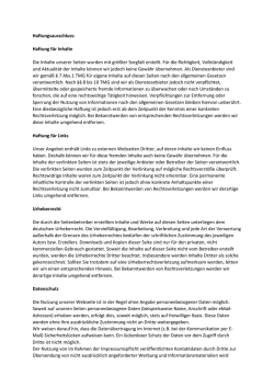 Haftungsausschluss - impressum