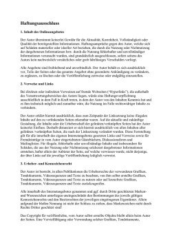 Haftungsausschluss