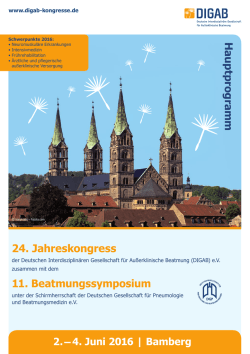 Hauptprogramm  - 24. Jahreskongress der DIGAB