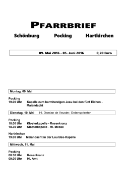 pfarrbrief - Bistum Passau