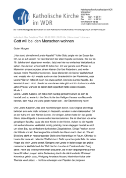 Gott will bei den Menschen wohnen