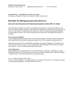 Statement Schweizerische Pastoralsoziologische - Was-will