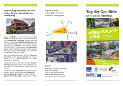 Flyer zum Tag der Geodäsie am 4. Juni 2016 in Darmstadt