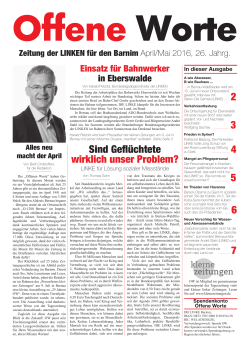 Offene Worte - DIE LINKE. Barnim
