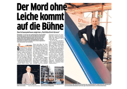 Der Mord ohne Leiche kommt auf die Bühne