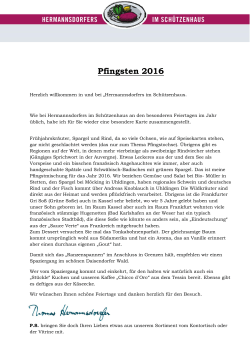 Pfingsten 2016 - Hermannsdorfers im Schützenhaus