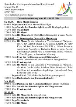 Gottesdienstordnung 07.