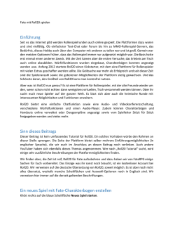 Einf&uuml;hrung Sinn dieses Beitrags Ein neues Spiel mit