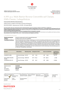 6.50% pa Multi Barrier Reverse Convertible auf Clariant