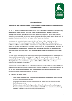 Hintergrundinformation Global Study