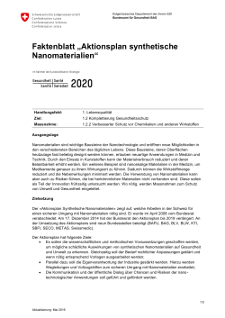 Aktionsplan synthetische Nanomaterialien
