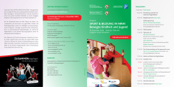 Flyer Kongress "Sport & Bildung in NRW