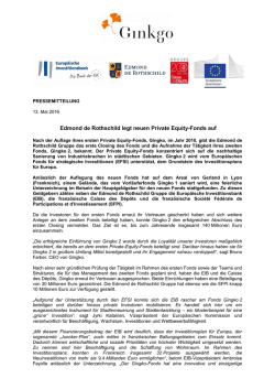 Edmond de Rothschild legt neuen Private Equity