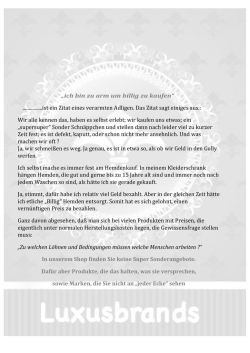 ich bin zu arm um billig zu kaufen