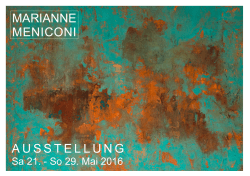 Einladung Ausstellung Marianne Meniconi 21. Mai 2016 ohne Galerie
