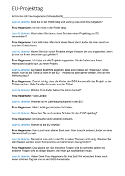 Interview mit Frau Hegemann (Schulaufsicht)