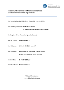 Sprechstundentermine SpAZ