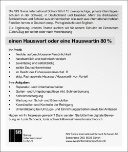 einen Hauswart oder eine Hauswartin 80