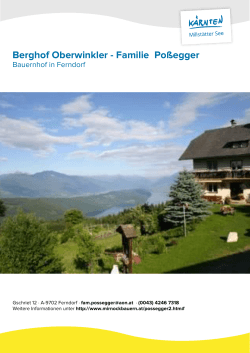 Berghof Oberwinkler - Familie Poßegger in Ferndorf