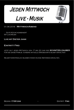 Jeden Mittwoch Live - Musik