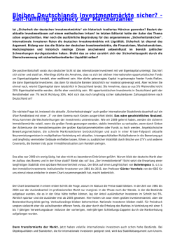Bleiben Deutschlands Investmentmärkte sicher - Rohmert