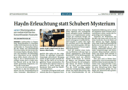 Haydn-Erleuchtung statt Schubert-Mysterium