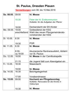hl. Messe - St.Paulus Dresden