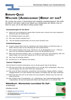 DaF f&uuml;r den Beruf - Deutsch als Fremdsprache