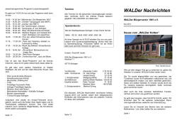 Walder Nachrichten(Mai 2016) - WALDER Bürgerverein 1861 eV
