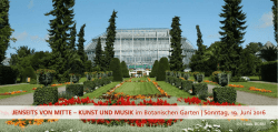 JENSEITS VON MITTE &ndash; KUNST UND MUSIK im Botanischen