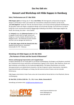 Hilde Kappes Konzert + Workshop