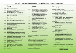 Festwochenende 750 Jahre Oberwartha Programm als PDF