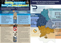 Richtig handeln ! Avoir les bons réflexes