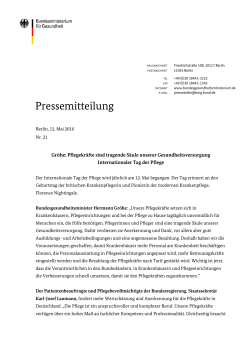 Pressemitteilung: Hermann Gröhe
