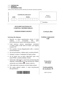EGZAMIN MATURALNY Z JĘZYKA